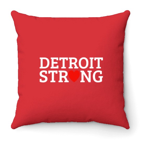 Detroit Strong Throw Pillows