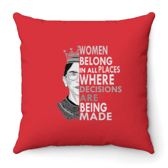 Ruth Bader Ginsburg Throw Pillows