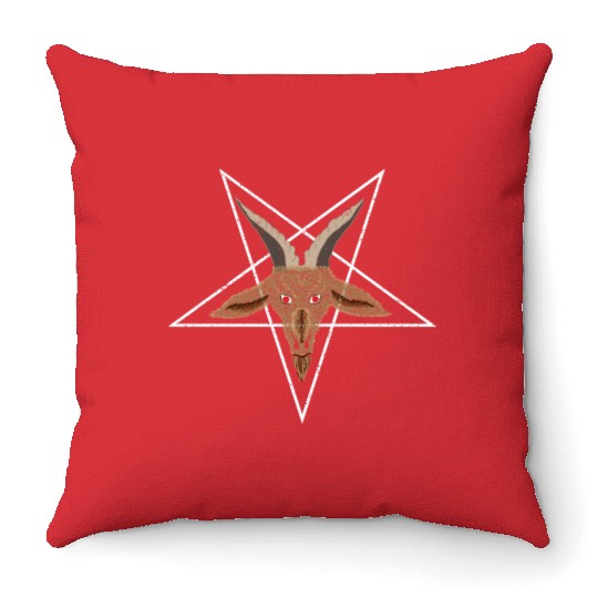 Baphomet Pentagram Throw Pillows