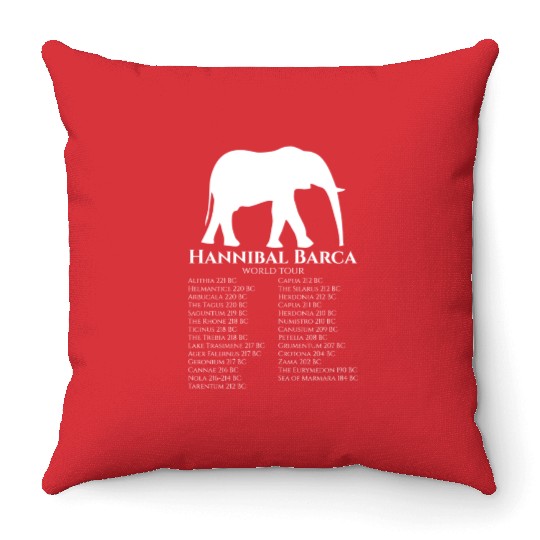 Hannibal Barca World Tour - Carthaginian Empire Throw Pillows