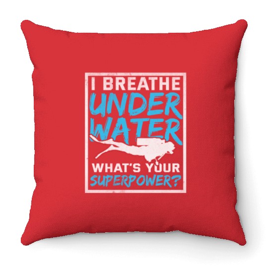 Scuba Diving Throw Pillows