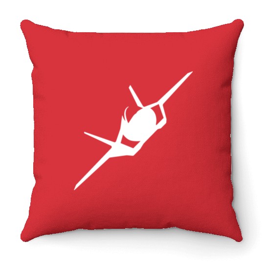 F-35 Lightning II Military Fighter Jet Aircraft Throw Pillows