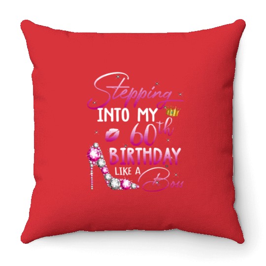 Stepping Into My 60Th Birthday In 1960 Gifts 60 Ye Throw Pillows