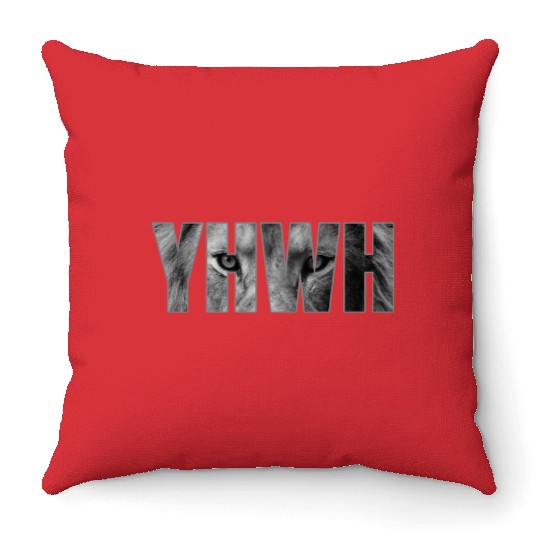 YHWH Yahweh God Lion Gift Throw Pillows
