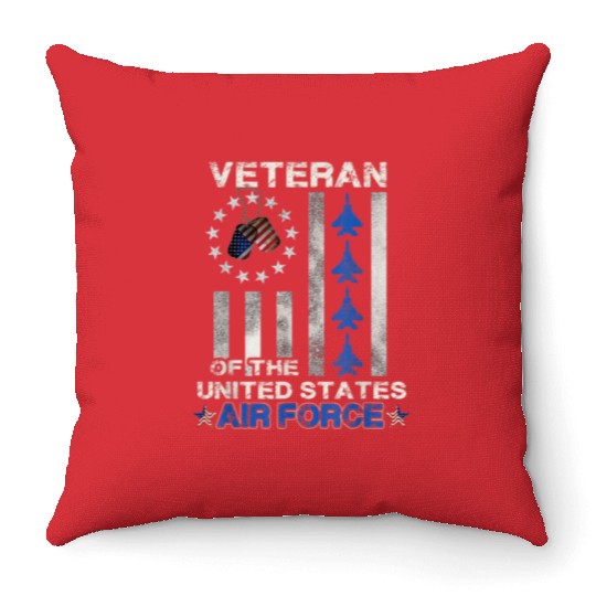 Veteran Of The United States Air Force US Air Throw Pillows