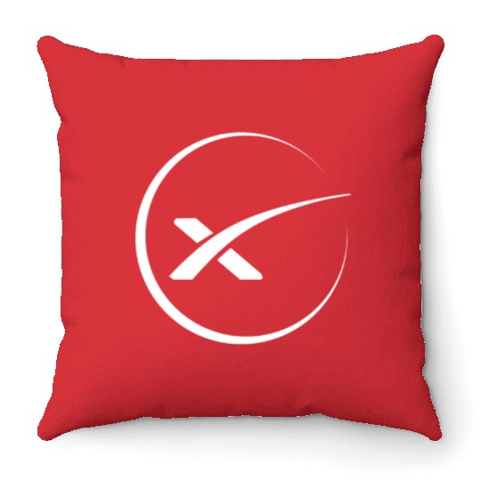 space x spacex elon musk Throw Pillows