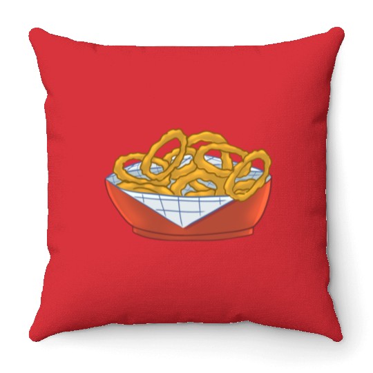 Onion Rings Throw Pillows