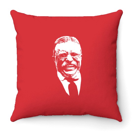 President Teddy Roosevelt Graphic Throw Pillows