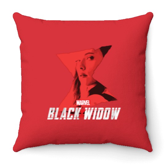 Marvel Black Widow Natasha Romanoff Hourglass Throw Pillows