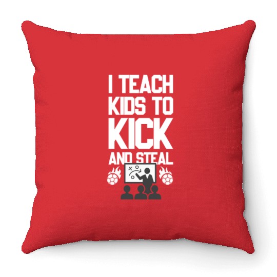 Soccer Coach Football Coach Dad and Mom Gift Idea Throw Pillows