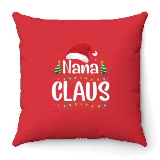 Funny Santa Nana Claus Christmas Family Matching Throw Pillows