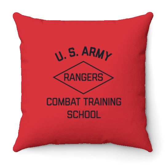 Us Army Ranger Combat Training School Ww2 Vintage Throw Pillows