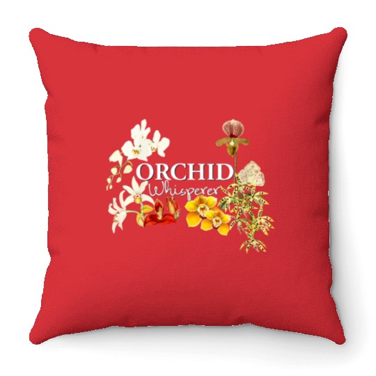 Orchid Whisperer Throw Pillows I Love Orchids Throw Pillows