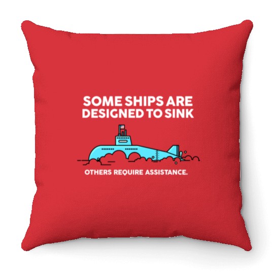 Military Submarine Veteran Gift US Submarine Sink Throw Pillows