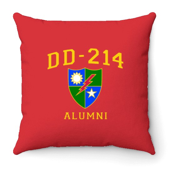 US Army Ranger Veteran DD214 Alumni Logo Insignia Throw Pillows