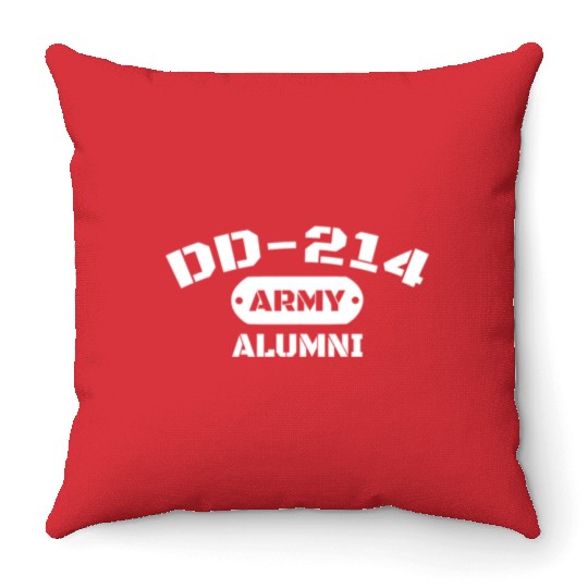 Dd-214 Us Army Alumni Men And Women Throw Pillows