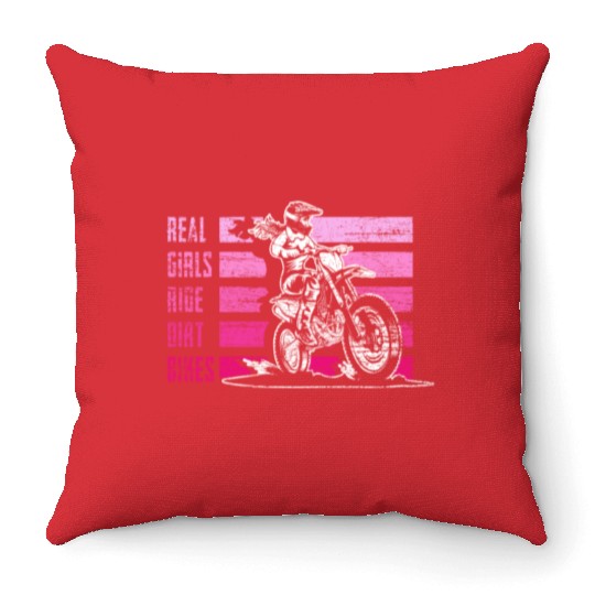 Motocross Dirt Bike Throw Pillows