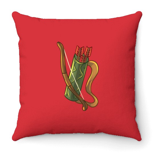 Robin Hood Arrowand Quiver Throw Pillows