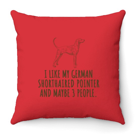 German Shorthaired Pointer Dog Throw Pillows