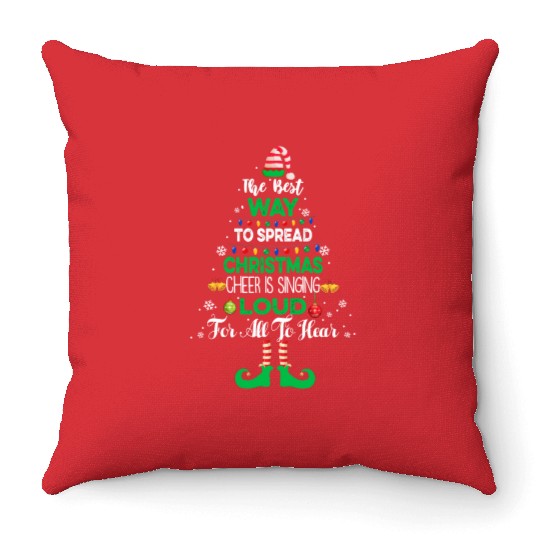Elf Christmas Pajama The Best Way To Spread Christ Throw Pillows