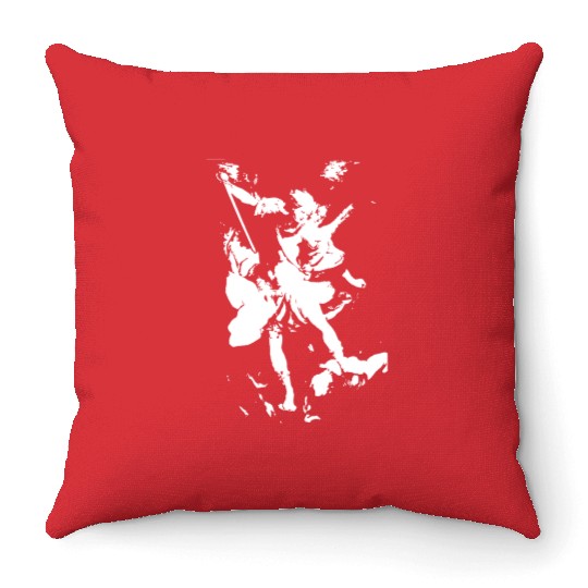 Archangel Michael Throw Pillows
