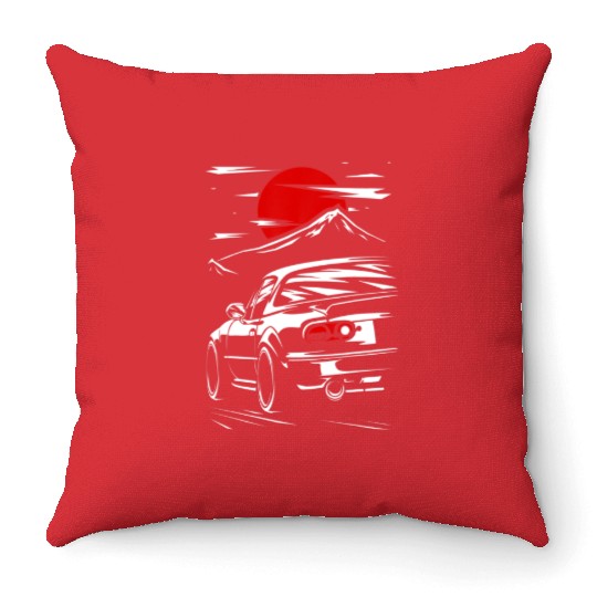 Miata mx5 JDM car Throw Pillows