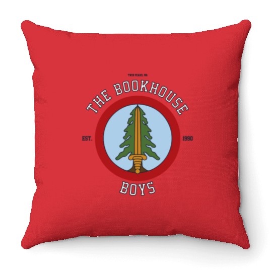 Twin Peaks The Bookhouse Boys Est 1990 Logo Throw Pillows