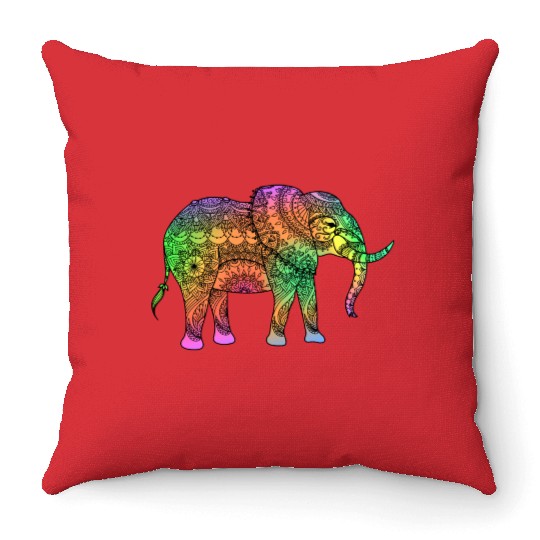 Spiritual Elephant Throw Pillows