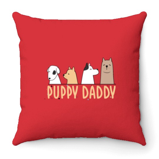 Mens Gay Puppy Daddy Pup Play Fetish Kink BDSM Throw Pillows