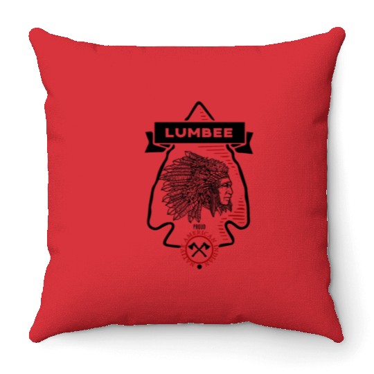 Lumbee Tribe Native American Indian Proud Arrow Throw Pillows