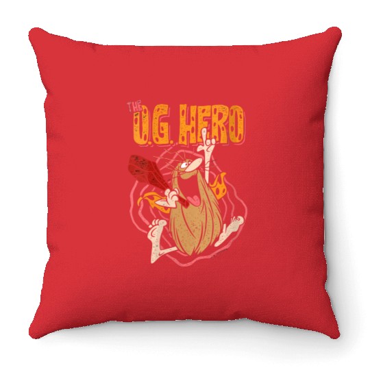 Captain Caveman Og Hero Gift Throw Pillows