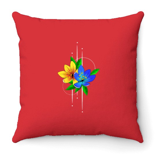 Lily flowers planting garden Throw Pillows