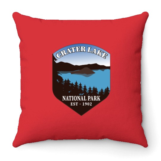 Crater Lake National Park Throw Pillows