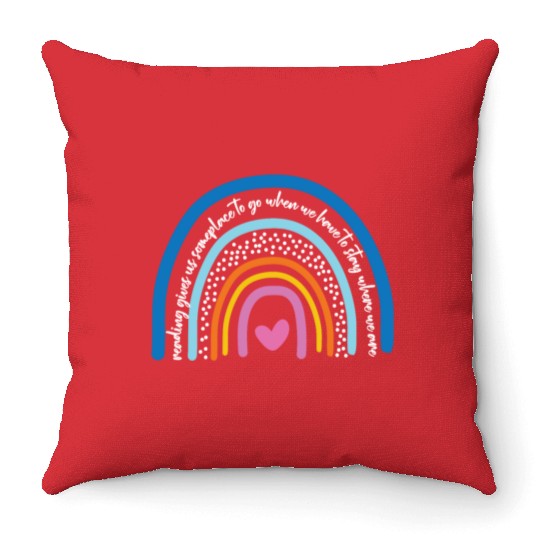 Reading Gives Us Someplace To Go Book Literature Throw Pillows