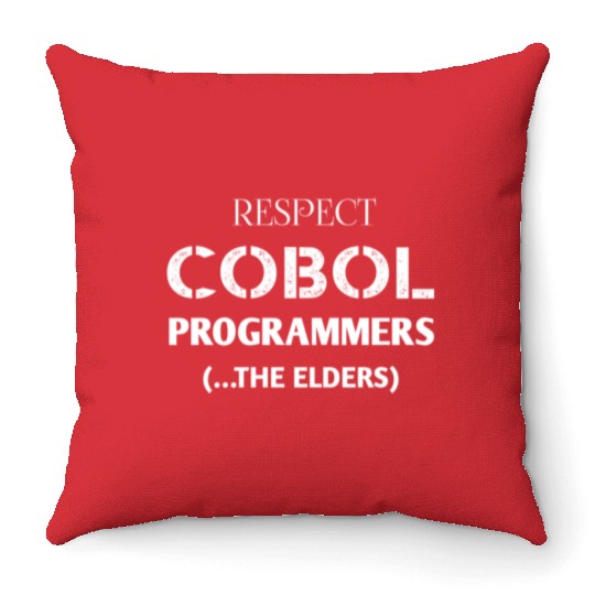 COBOL Developer gift for her him Throw Pillows