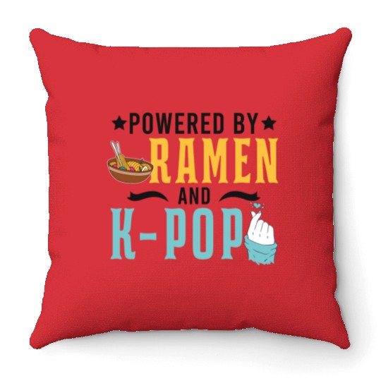 Korean Pop Ramen K-POP South Korea Gift Throw Pillows