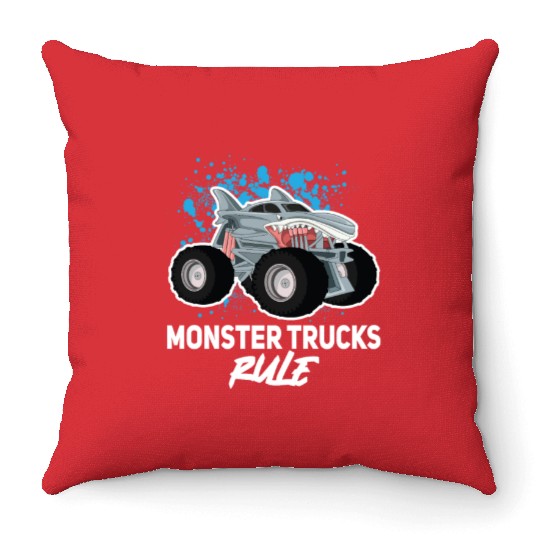 Monster Trucks Rule... Monster Truck Throw Pillows