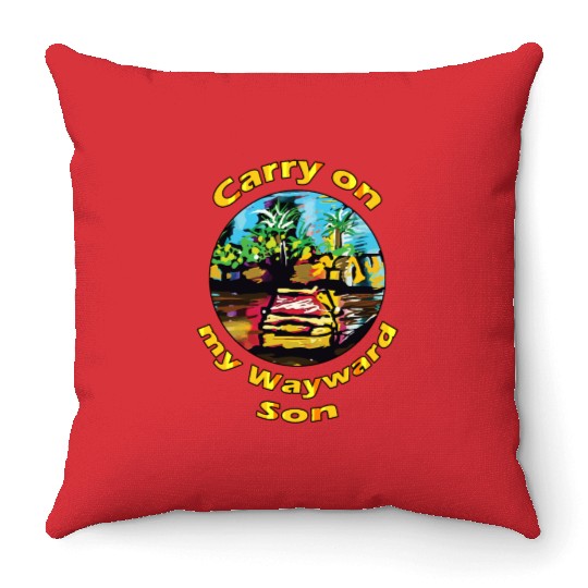 Embrace the Journey: Carry On My Wayward Son T-shi Throw Pillows