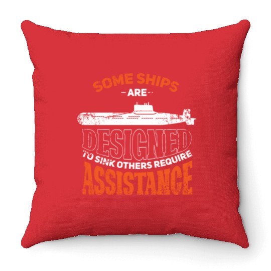 Military Submarine Veteran Gift US Submarine Sink Throw Pillows
