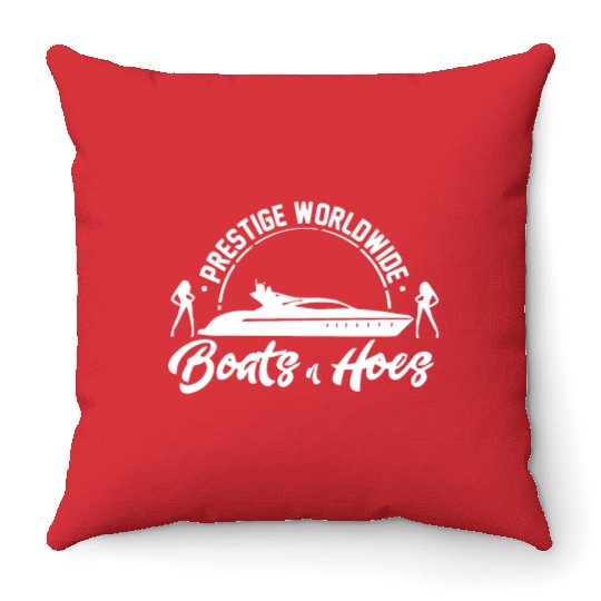 boats and hoes step brothers Throw Pillows