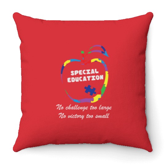 Autism Special Education Teacher Throw Pillows