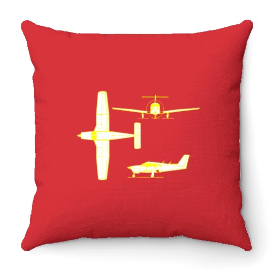 Piper PA 32 260 6 Cherokee Six Throw Pillows