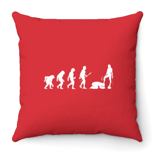 Domina Evolution Outfit Fetiche BDSM Lustig Throw Pillows
