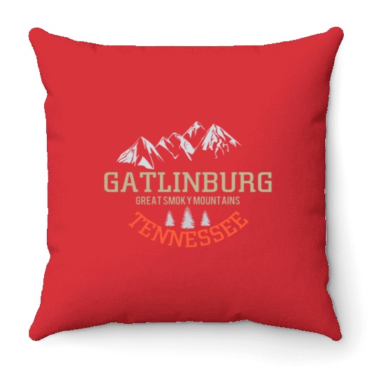Gatlinburg Tennessee Great Smoky Mountains Throw Pillows