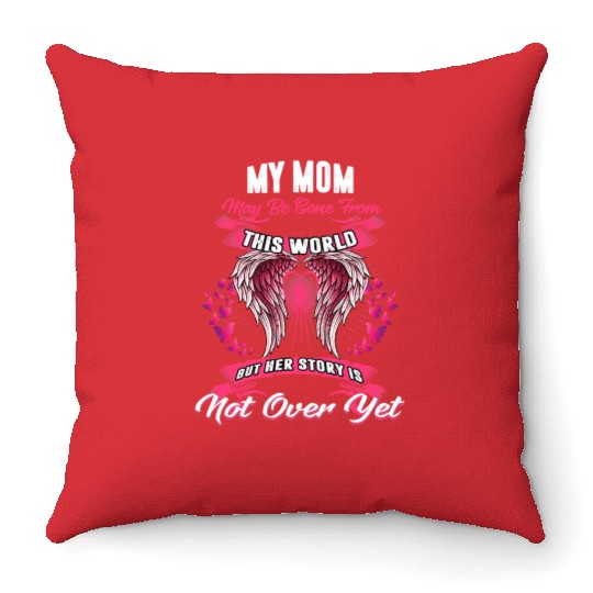 Angel Mommy Angel Wings Apparel Rest in Peace Mom Throw Pillows