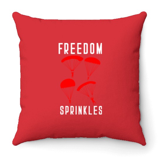 Paratrooper Freedom Sprinkles Airborne Military So Throw Pillows