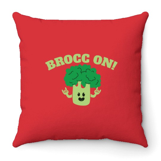 Broccoli Throw Pillows