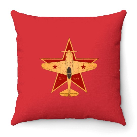 CCCP Soviet Union Air Force World War II Throw Pillows