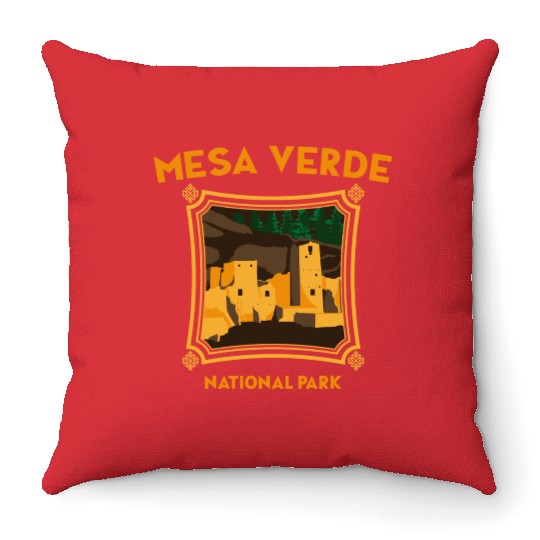 Mesa Verde National Park Novelty Graphic Design Throw Pillows