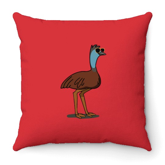 Emily the Emu Throw Pillows